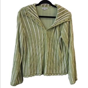 Alexandra Rosati Mesh Jacket Women's 14 Spring Green Fish Net Grommet Goth Punk